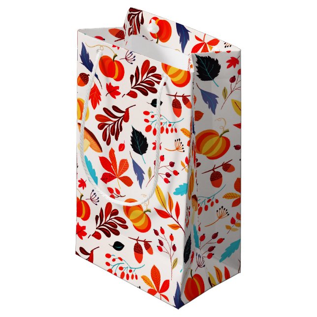 Fall Leaves Gift Bag (Front Angled)