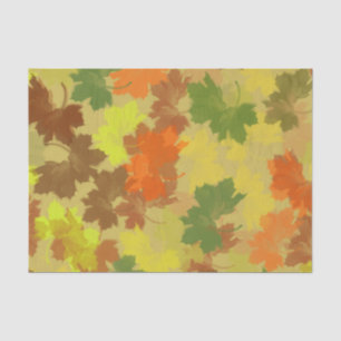 Fall Leaves - Golden Background Tissue Paper