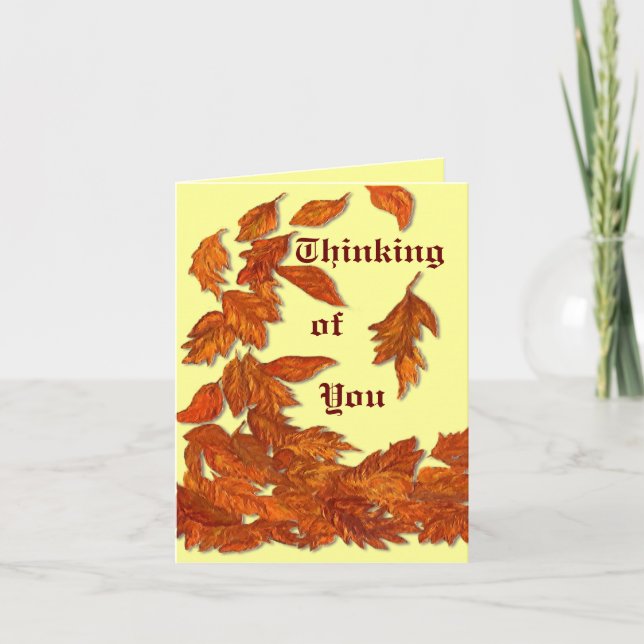 Fall Leaves Greeting Card (Front)