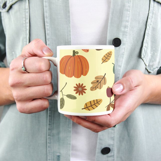 Fall Leaves & Harvest Pattern  Coffee Mug (Creator Uploaded)