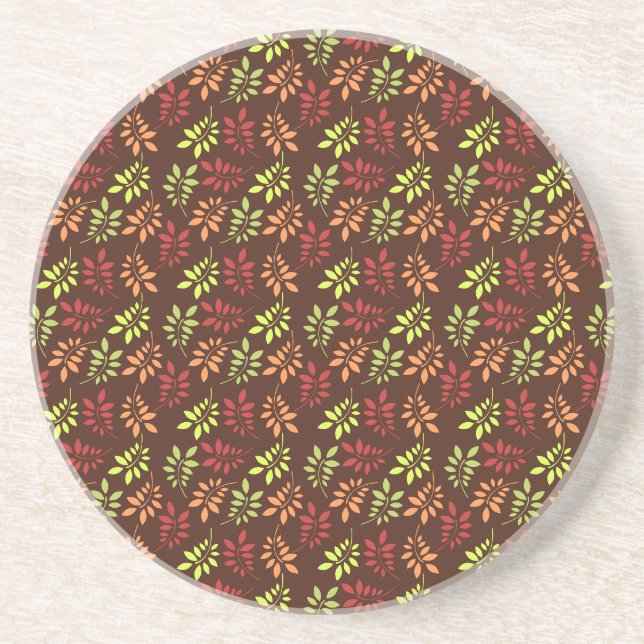Fall Leaves Home Decor Drink Coaster (Front)