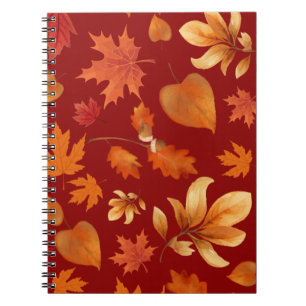 Fall leaves in Autumn colours Notebook