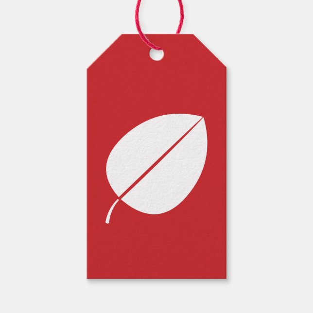 Fall Leaves in Cherry Gift Tag (Front)
