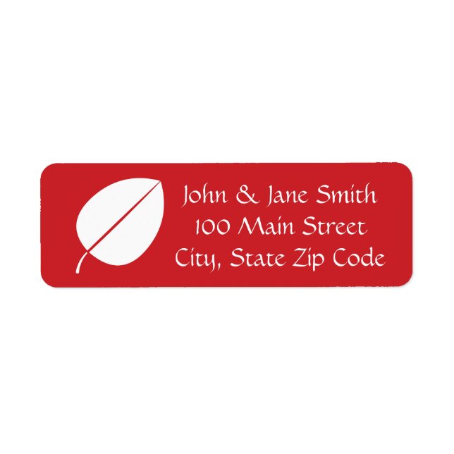 Fall Leaves in Cherry Return Address Label (Front)
