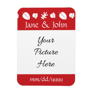 Fall Leaves in Cherry Save-the-Date Magnet