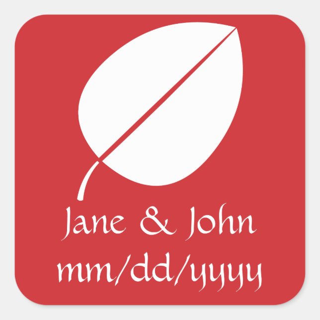 Fall Leaves in Cherry Sticker (Front)