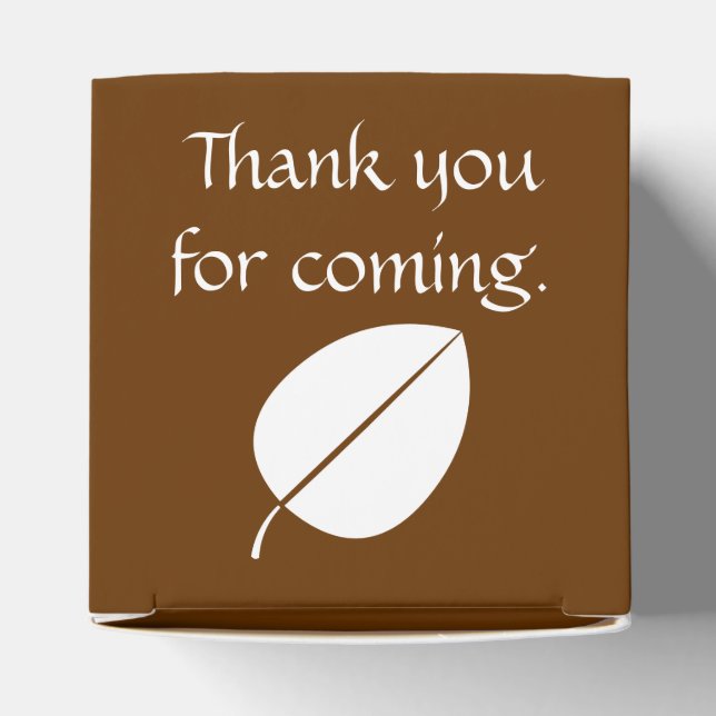 Fall Leaves in Chocolate Favour Box (Top)