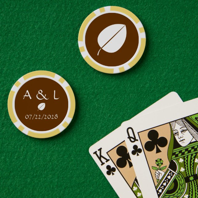 Fall Leaves in Chocolate Poker Chips (Poker Table (Double))