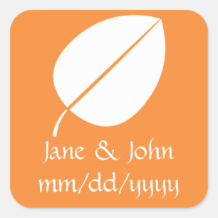 Fall Leaves in Orange Sticker