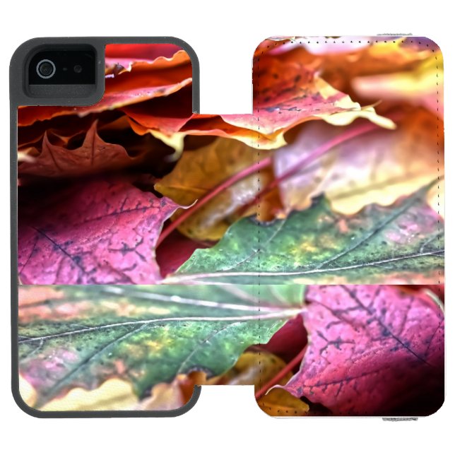 Fall Leaves  Incipio iPhone Wallet Case (Folio Open)