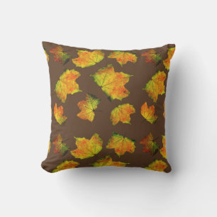 Fall Leaves Maple Tree Pattern Thanksgiving 2021 Cushion