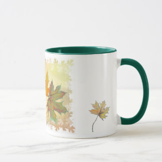 Fall leaves mug