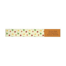 Fall Leaves: Multi-coloured Return Address Labels