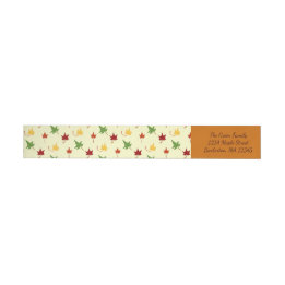 Fall Leaves: Multi-coloured Return Address Labels