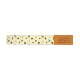 Fall Leaves: Multi-coloured Return Address Labels