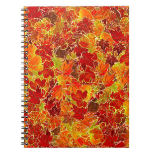 fall leaves notebook