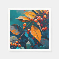 Fall leaves oil painted. Nature autumn foliage