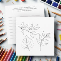 Fall Leaves Outline Cards with Journal