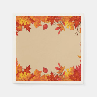 Fall Leaves Paper Napkins Set of 50+