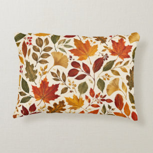 Fall Leaves Pattern Decorative Cushion