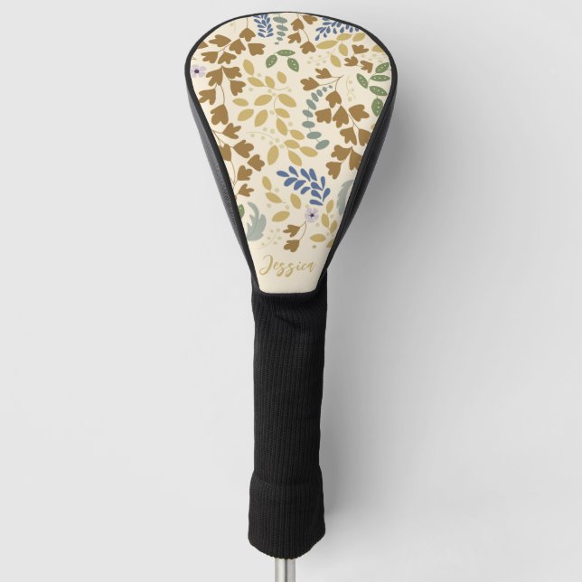 Fall Leaves Personalised Golf Head Covers (Front)