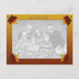Fall Leaves Photo Template Postcard