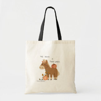 Fall Leaves & Ponies Please Tote Bag