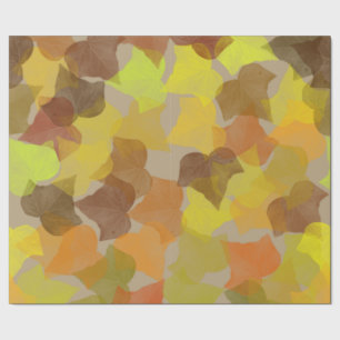 Fall Leaves Print Wrapping Paper