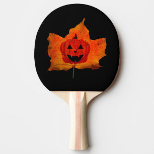 FALL LEAVES PUMPKIN DAY PING PONG PADDLE