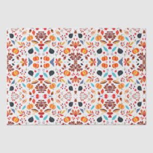 Fall Leaves Pumpkin Pattern Tissue Paper