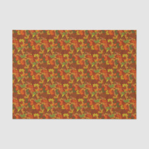 Fall Leaves - Red Background Tissue Paper