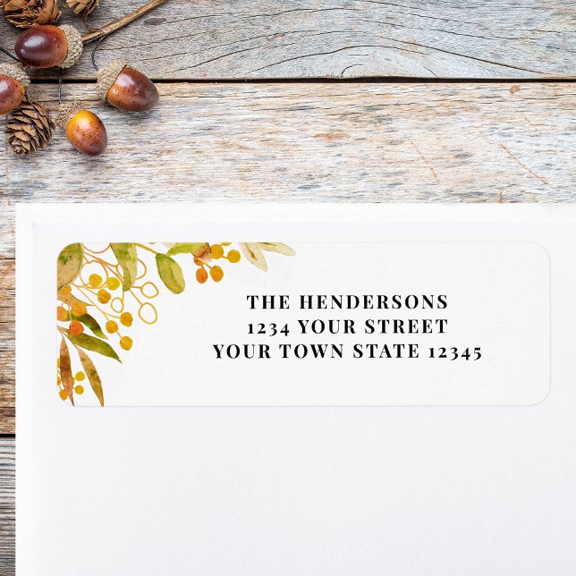 Fall Leaves Return Address Label (Creator Uploaded)