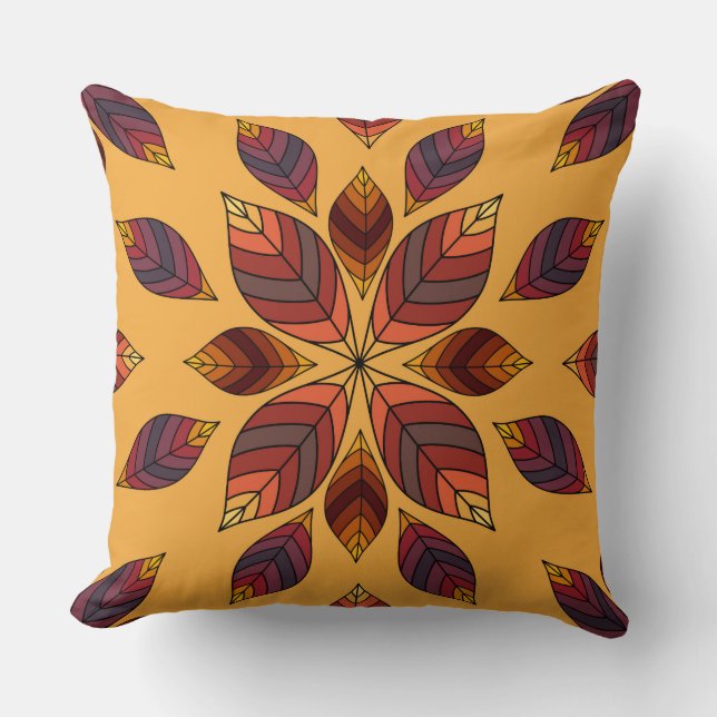 Fall Leaves Rosette Cushion (Front)