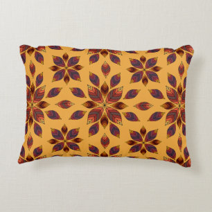Fall Leaves Rosette Decorative Cushion