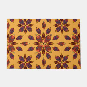 Fall Leaves Rosette Doormat