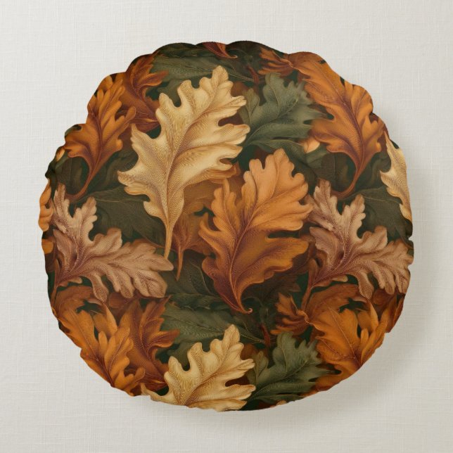 Fall Leaves  Round Cushion (Front)