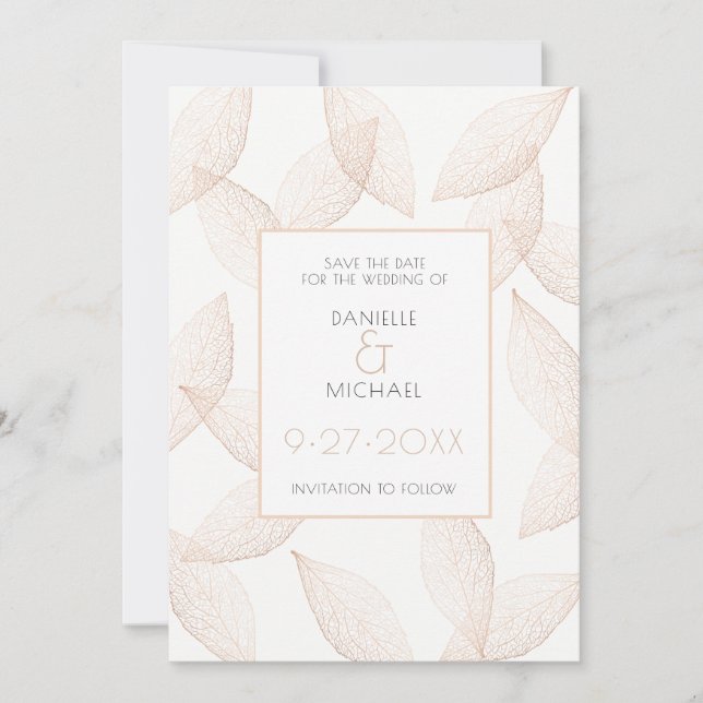 Fall Leaves Save the Date (Front)