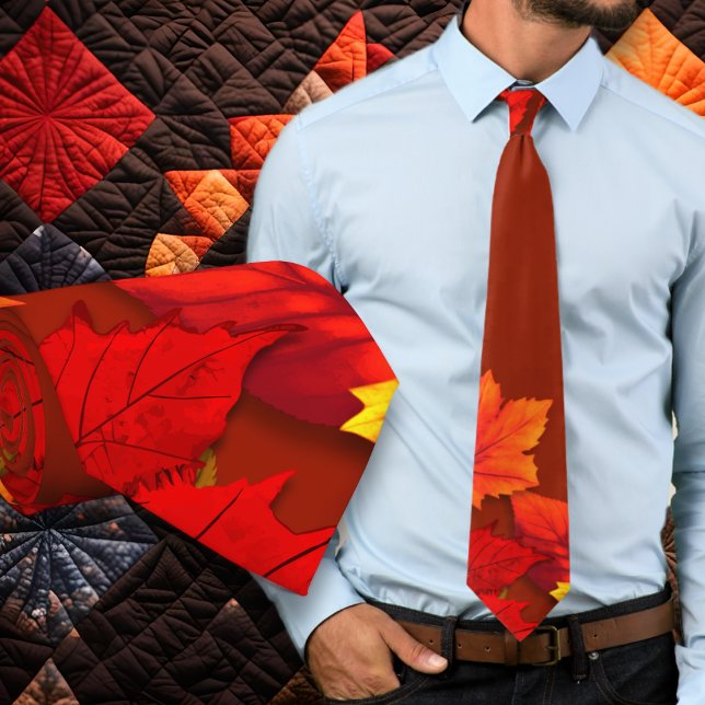 Fall Leaves Seasonal Novelty Nature Tie (Creator Uploaded)