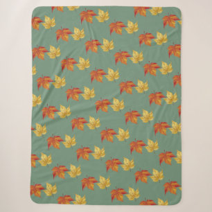 Fall Leaves Sherpa Throw Blanket