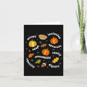 Fall Leaves Sped Teacher Pumpkin Special Education Card
