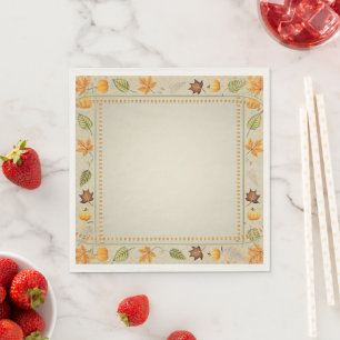 Fall Leaves Standard Luncheon Paper Napkin