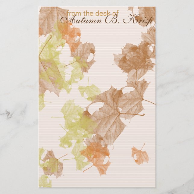 "fall leaves" STATIONERY (Front)