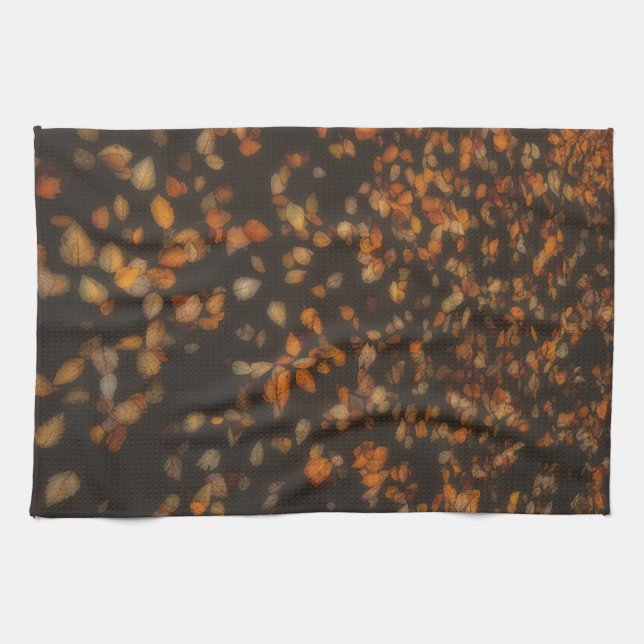 fall leaves  tea towel (Horizontal)