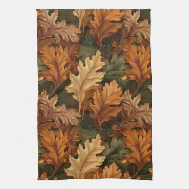 Fall Leaves  Tea Towel (Vertical)