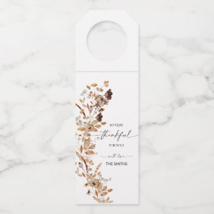 Fall Leaves Thanksgiving Bottle Hanger Tags