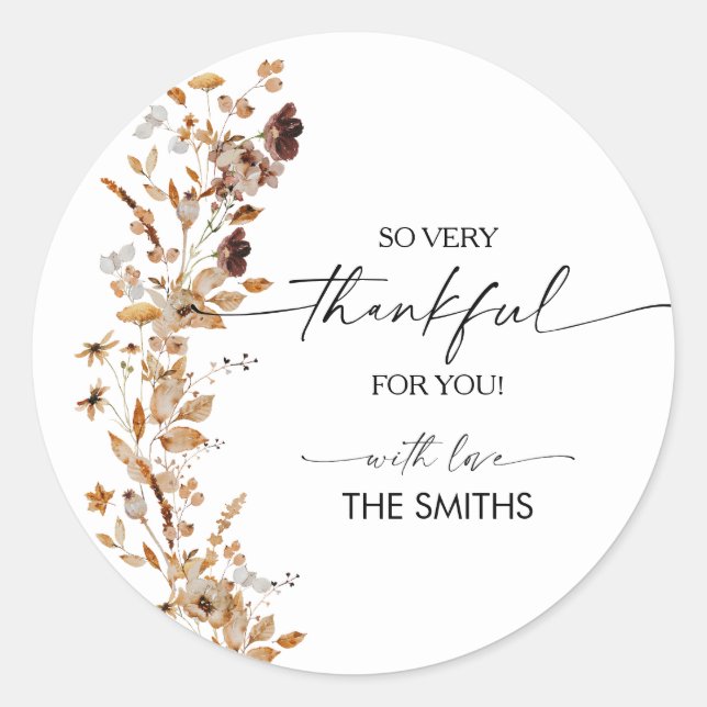 Fall Leaves Thanksgiving Dinner Sticker (Front)