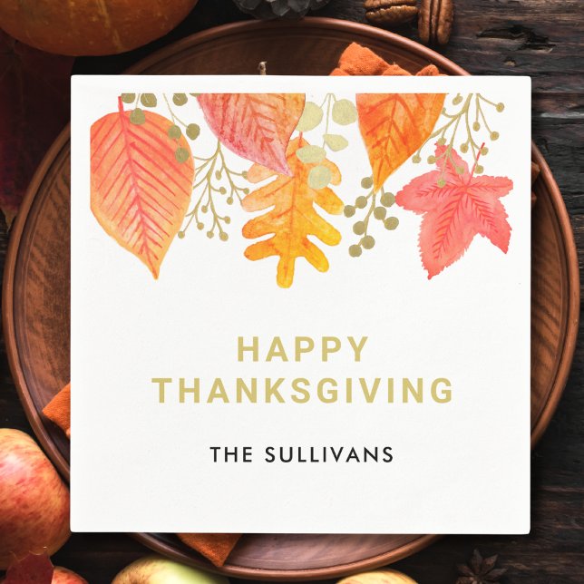 Fall Leaves Thanksgiving Napkin (Creator Uploaded)