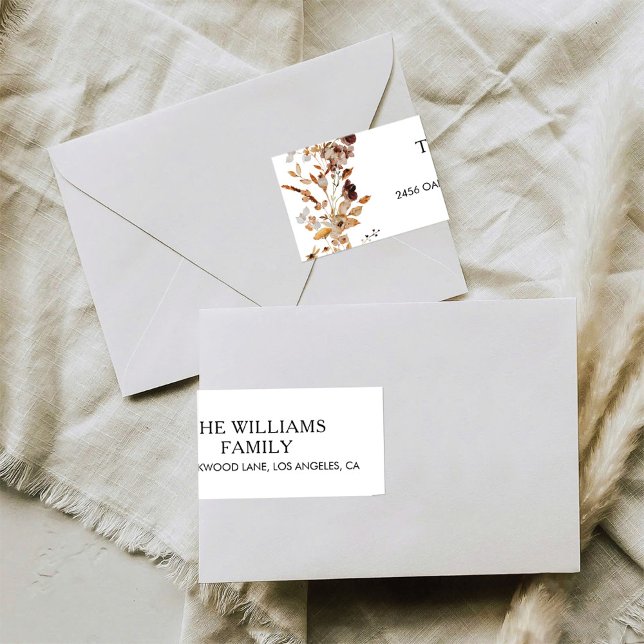 Fall Leaves Thanksgiving Return Address Label (Creator Uploaded)