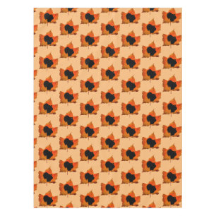 FALL LEAVES THANKSGIVING TURKEY TABLECLOTH
