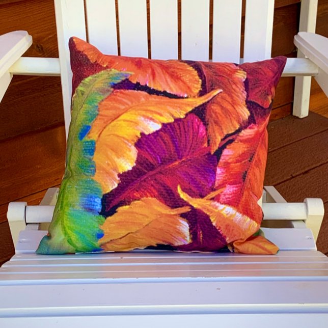 Fall Leaves Throw Pillow (Creator Uploaded)